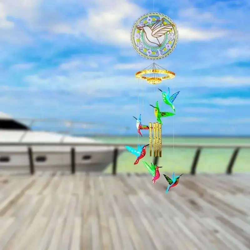 DIY Hummingbird Wall Hanging Wind Silicone Epoxy Mold DIY Keychain Pendant Crafting Mold for Valentine Gift