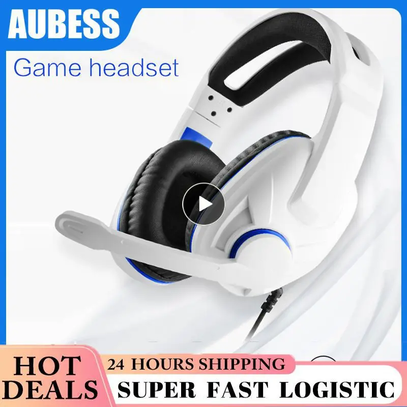 Earphone Adjustable Microphone Stylish Led Lights Comfortable Fit High-quality Sound Immersive Gaming Experience Led Light Ps5