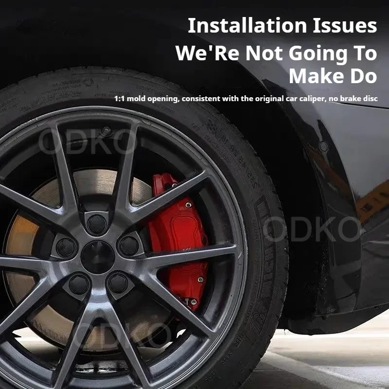 Tesla Model S 2018-2022 브레이크 캘리퍼스 커버 4 개의 캘리퍼스 커버 세트 19 20 인치 알루미늄 합금 액세서리 썸네일 2