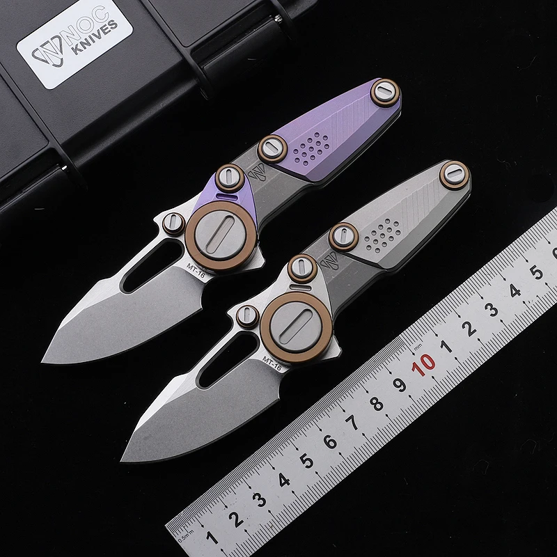 NOC MT-16 Folding knife M390 blade titanium handle camping Cutter pocket knives outdoor Survival knives EDC Tool