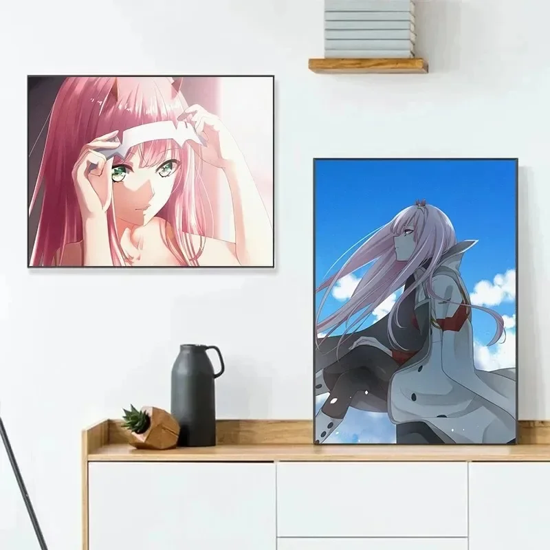 قماش اللوحة الساخن أنيمي حبيبي في فرانكس المشارك صفر اثنين 002 مانغا صور فنية للجدران طباعة لغرفة المعيشة ديكور المنزل #4