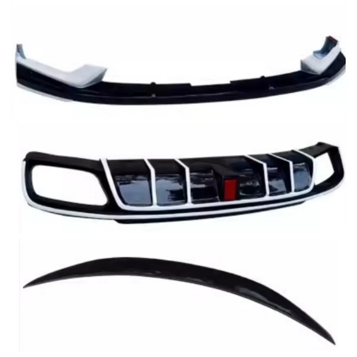 Front lip Rear lip Tail wing for Changan UNI-K 2021-2024 modified Sport style Auto small surround Rear spoiler Car Accessories