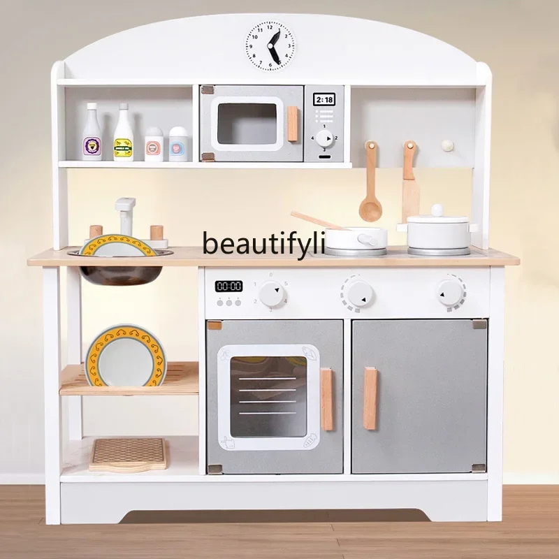 Baby Doll Children's Refrigerator Wooden Wood Simulation Mini Set