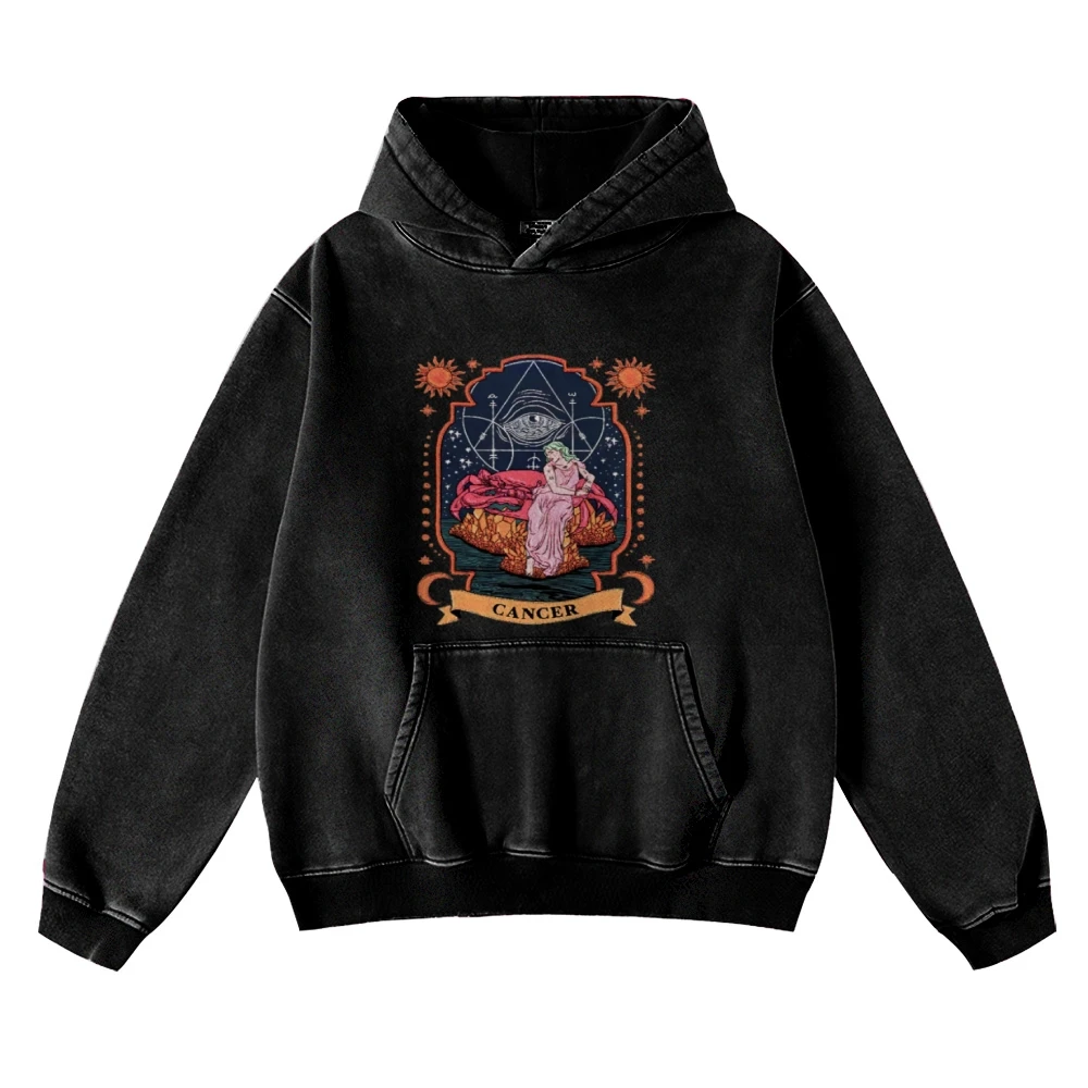 Vintage Cotton Hooded Sweater Fashion Romantic Star Princess Print Comfortable High Quality Shoulder Trend New Hoodie Sweatshirt