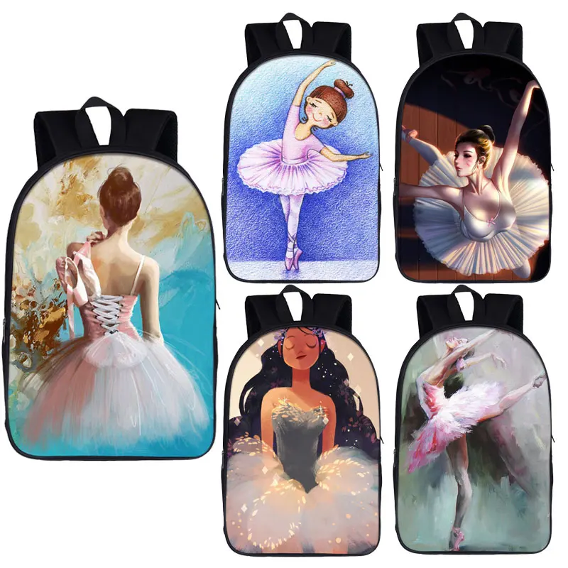 Mochila De bailarina de Ballet para mujer, morral escolar para adolescentes, bolso de hombro informal, mochila escolar para niños