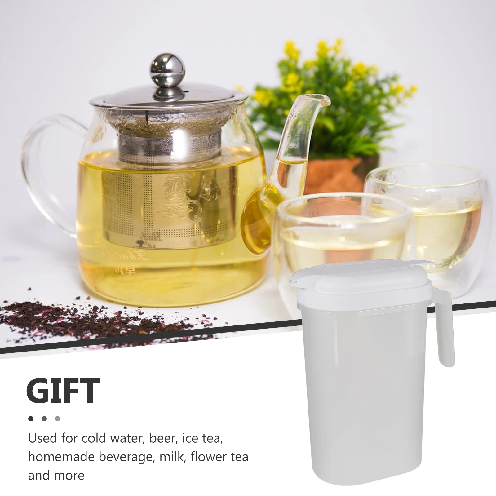 

Cold Water Pitcher Large Size Plastic Water Jug Food Safe Transparent Portable Container for Cold Drinks Tea Jarras Para