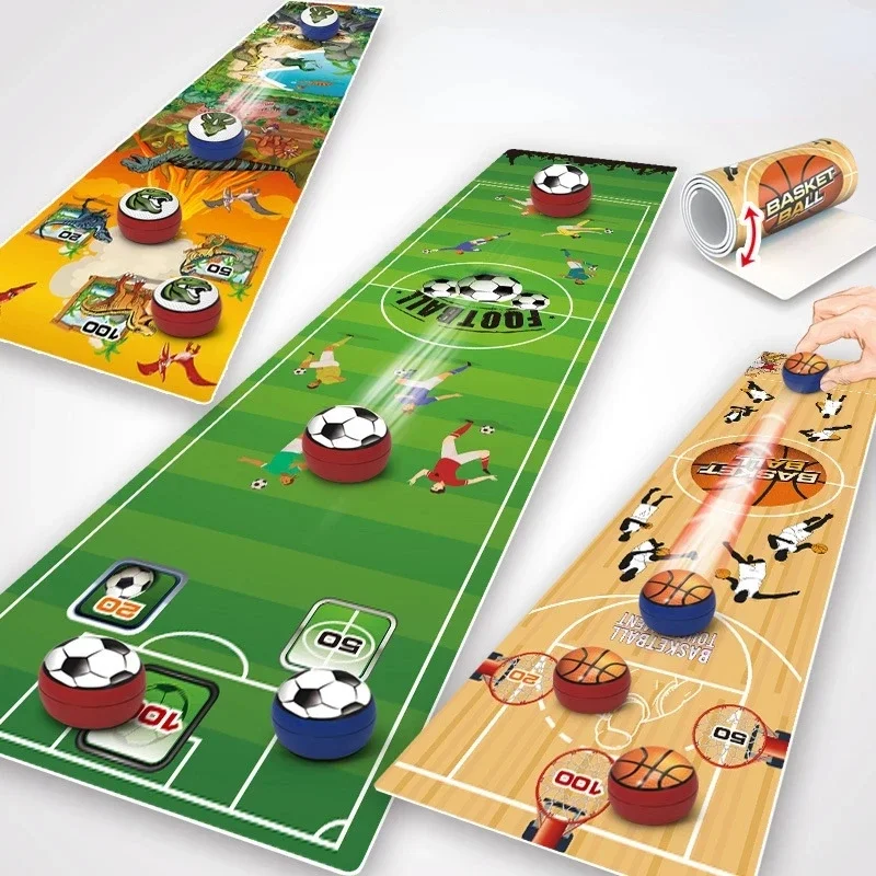 Indoor Interactive Bowling Curling Mat Game 120X30cm Football Inspired Toy for Leisurely Parent Child Sports Fun