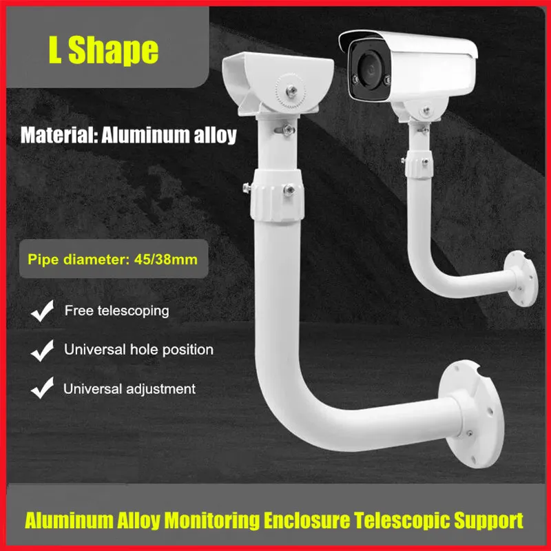 

Universal CCTV Bullet Camera Bracket Thickened Telescopic Rod Wall Mount Monitoring Enclosure Support For Hikvision DaHua Camera