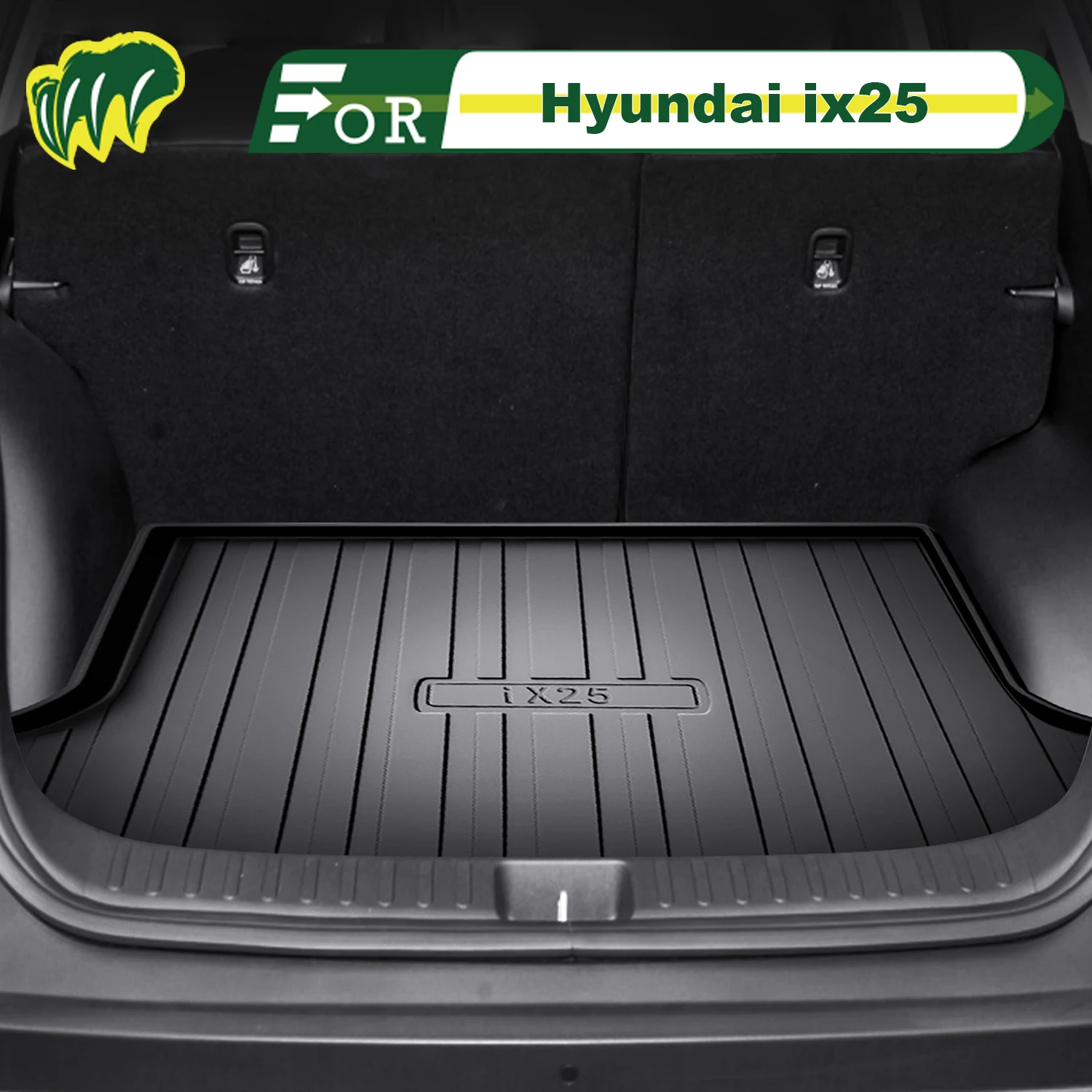 

For Hyundai ix25 2014-2025 TPE Custom Fit Car Trunk Mat All Season Cargo Mat 3D Shaped Trunk Liner Rear Trunk Protection Mat