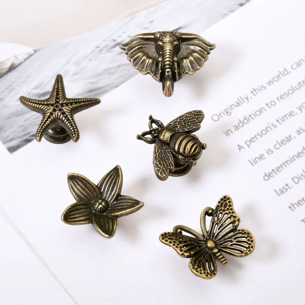 1pc Zinc Alloy Vintage Cabinet Knobs Animal Shape DIY Furniture Hardware Drawer Pull Handles Decorative Cabinet Handle Wardrobe