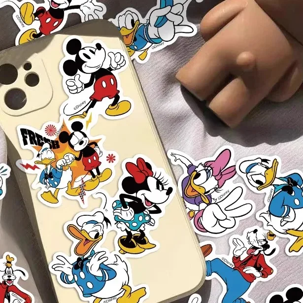ディズニーのクラシックアニメーションミニーミッキーかわいい漫画のパターン、冷蔵庫、タブレットギター携帯電話 DIY 防水ステッカー