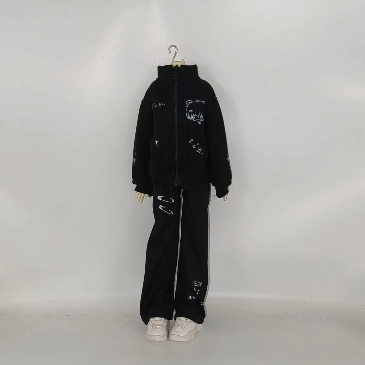 Exquisite 45Cm 30Cm Doll Clothing Suit for 1/4 1/6 Bjd Dolls, Classic Stand Collar Outerwear with Supporting Pants