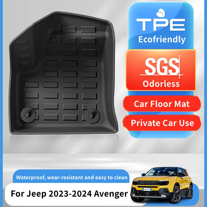 

Car Trunk Mat TPE Floor Mat for Jeep 2023-2024 Avenger All Weather Rear Trunk Protector Pad Cargo Liner Seat Back Anti Dirty Pad