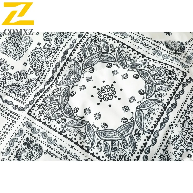 COMXZ Men Down Jacket Stand Collar 90 Percent White Duck Down Warm Parka Premium Travel Print Design Lightweight Winter Coat