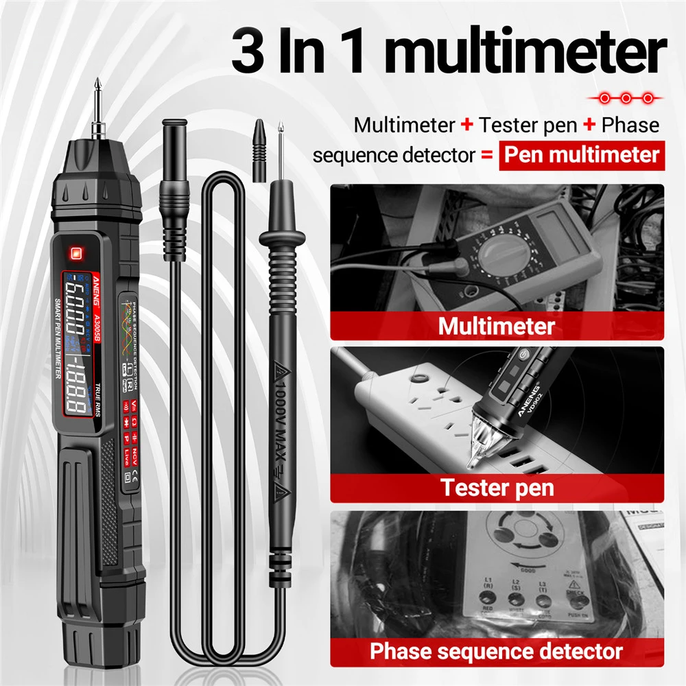 

New Pen Type Universal Meter 305B Induction Measuring Pen Fully Intelligent Burn Proof High Precision Digital Multimeter