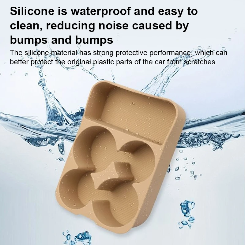 Car Silicone Refrigerator Storage Box Waterproof Tray Storage Fixed Silicone Pad Auto Interior For BYD Equation Leopard 8 2025