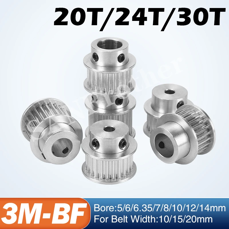 

HTD3M BF Шкив ГРМ 20T 24T 30T 3M Шкивы 20 Зубьев 24 Зубьев 30 Зубьев Ременный шкив HTD 3M Синхронное колесо