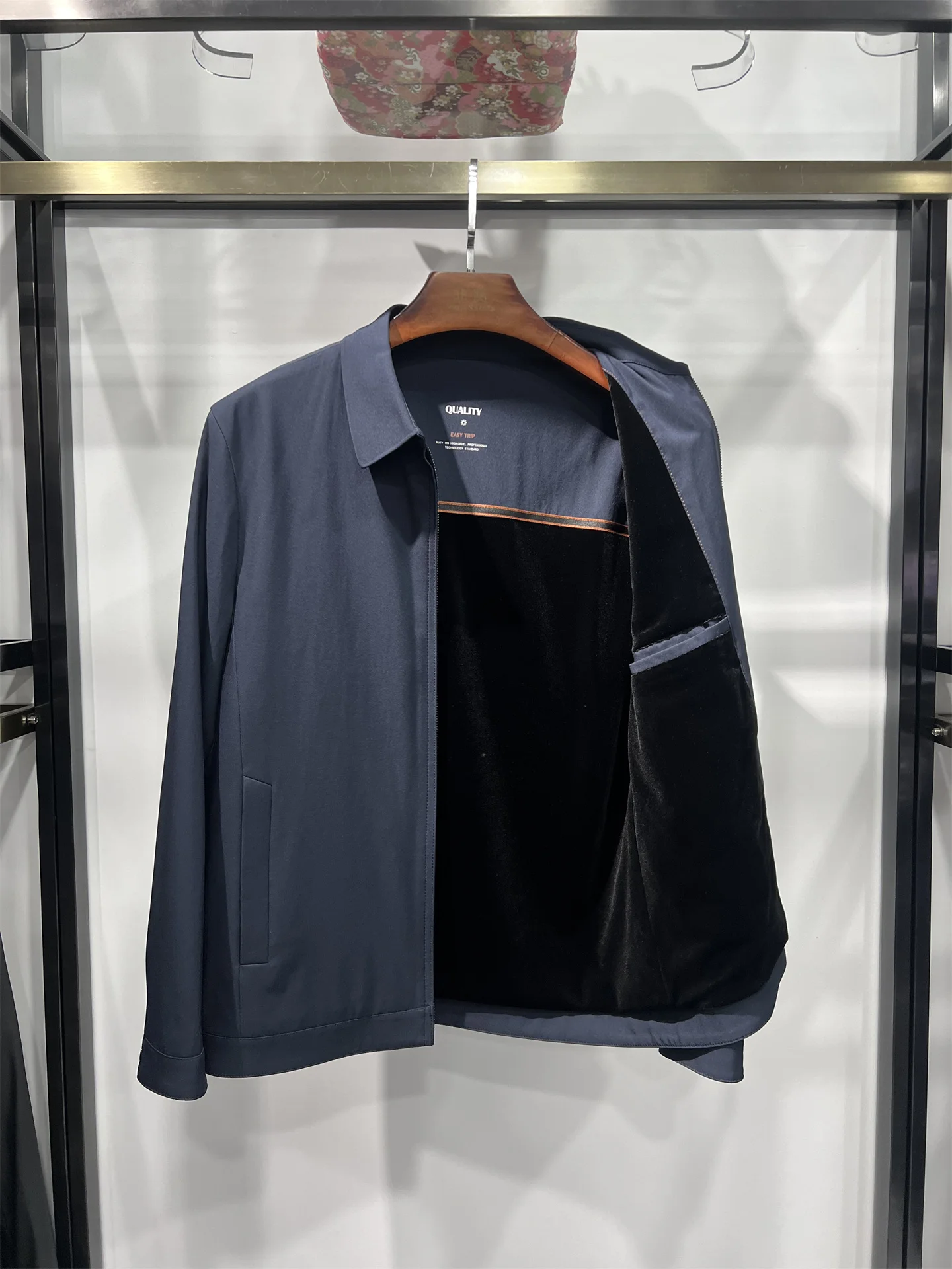 

Non-Saints Men's Fce Lined Casual Jaet 2025 New Sle Warmth Busin Adstration Collar Polyester Fiber Long Sve ...