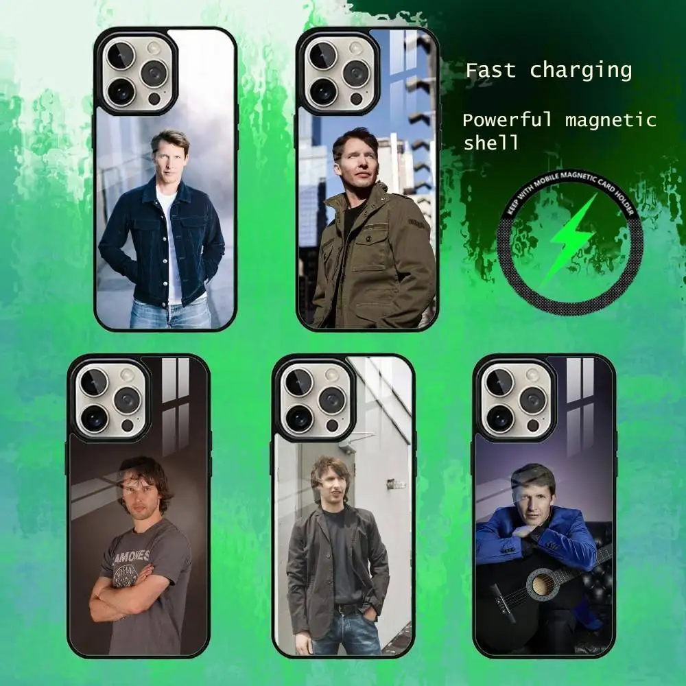 

J-James Singer B-Blunt Phone Case For iPhone17,16,15,14,13 Plus,Pro Max Magnetic For Magsafe Wireless Charging