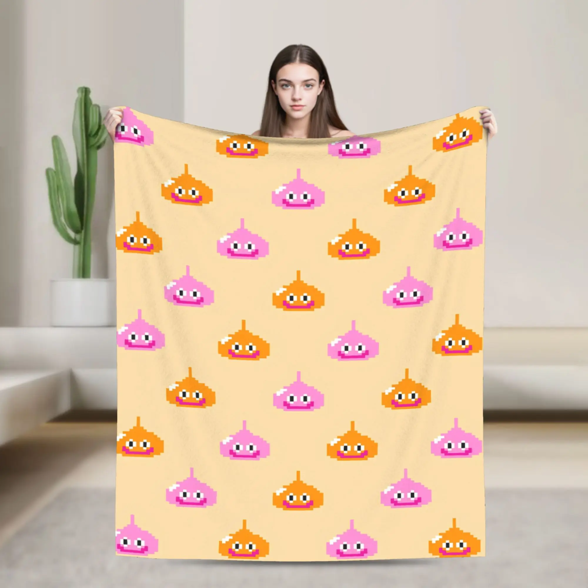 Dragons Quests Game Blanket Velvet Slime Lightweight Thin Throw Blankets for Bed Bedspread