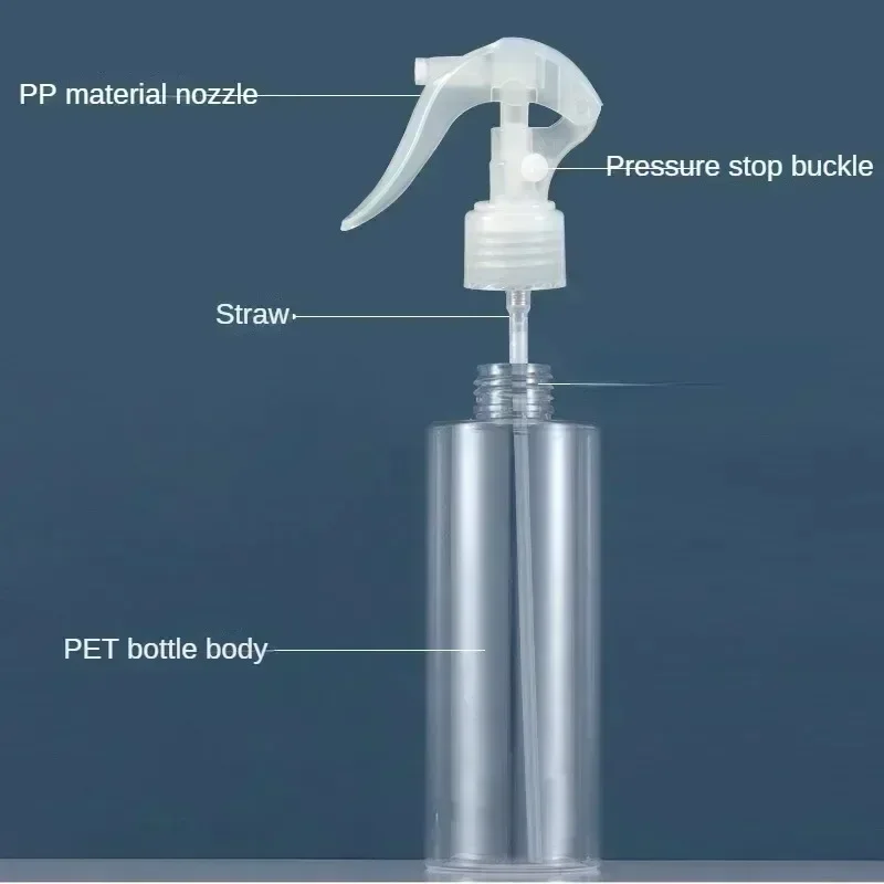 10 Stück Leere Sprühflaschen aus Kunststoff mit Handpumpe, Sprühgerät für Alkohol-Sterilisation, Nachfüllbare Feinnebel-Zerstäuberbehälter – Detail 2