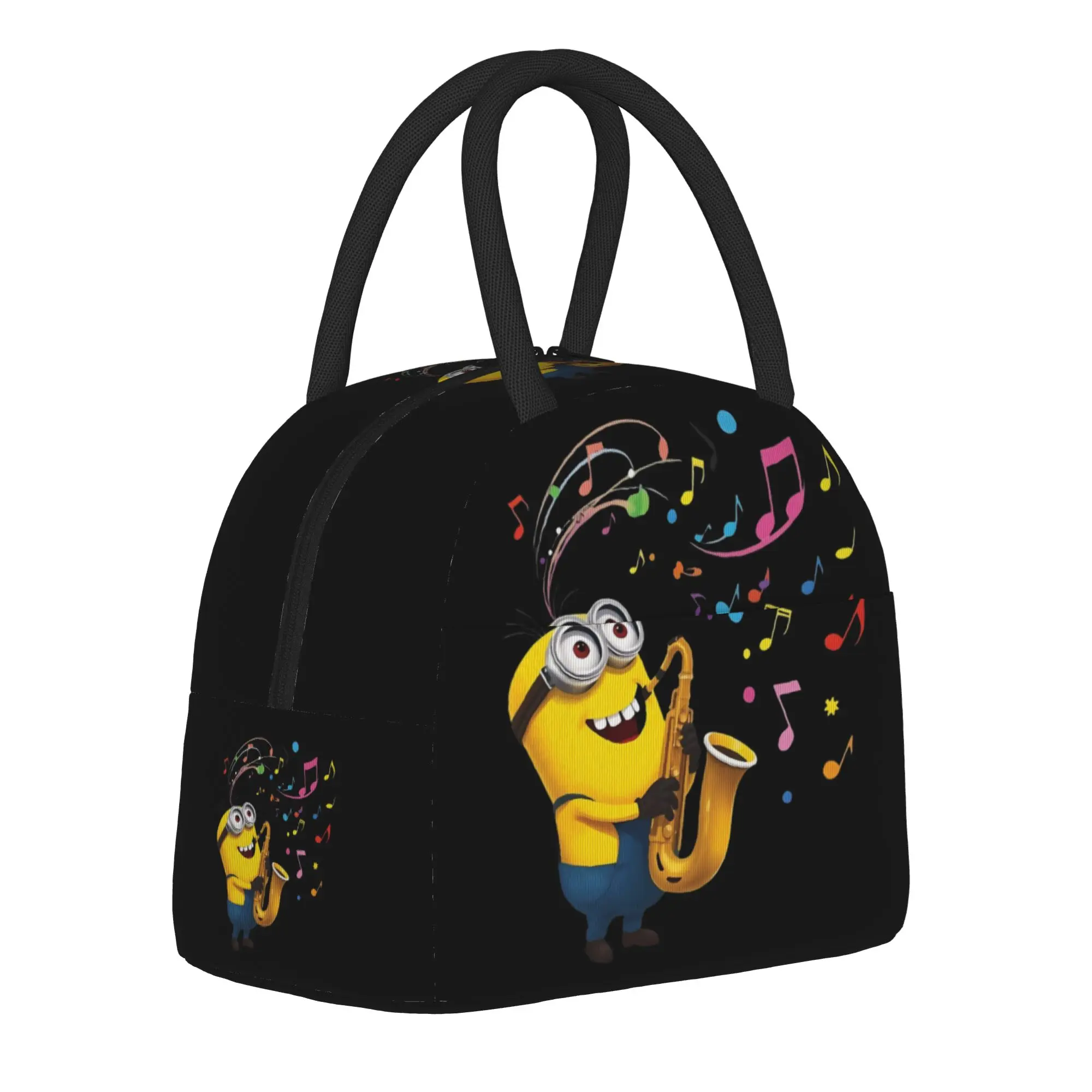 

Cartoon M-Minions Insulated Lunch Bags Cooler Bag Meal Container Large Tote Lunch Box Food Bag School Outdoor
