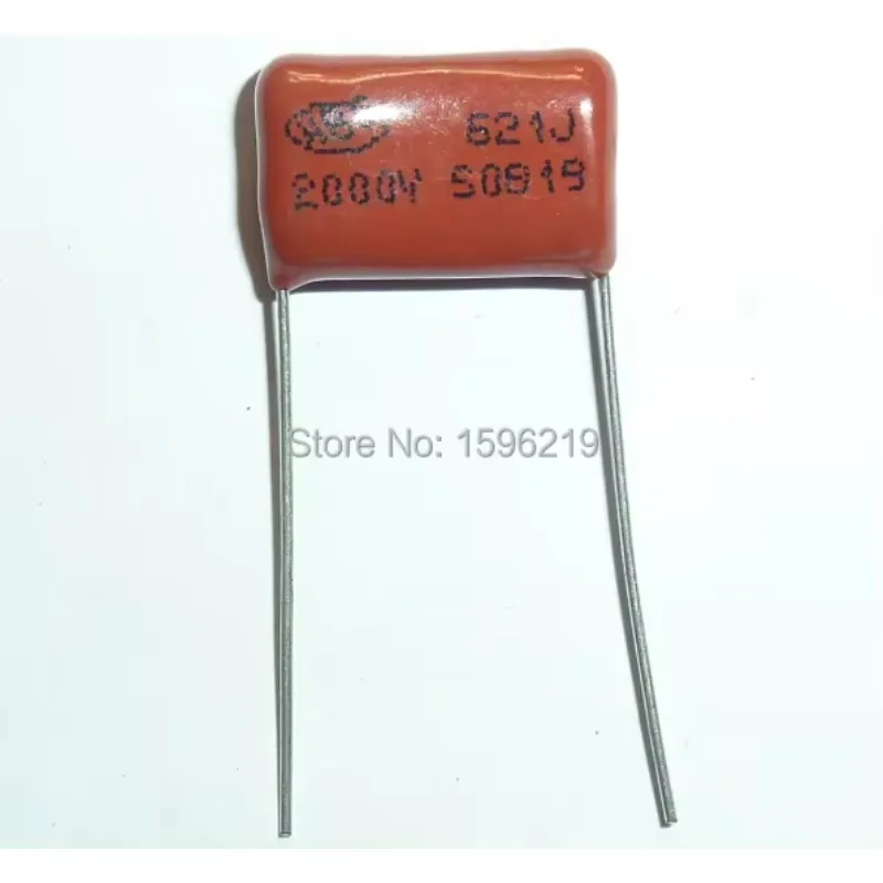 Capacitor metalizado CBB do filme do polipropileno, 621, 2000V, 621J, 2KV, 620pF, 0.62nF, P15, CBB81, 50 PCes