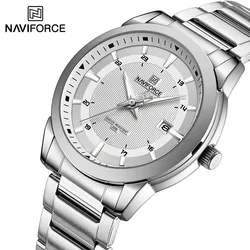 Top Brand NAVIFORCE Watch for Men Waterproof Fashion Casual Stainless Steel Quartz Luxury Luminous Wristwatches Reloj Hombre