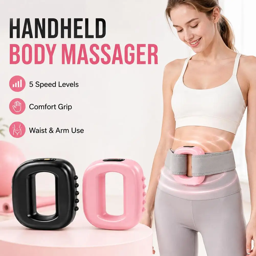 Hot Compress Electric Fascia Ring Muscle Relaxation With Belt Waist Massager USB Charging Fascia Massager Fat Rejection