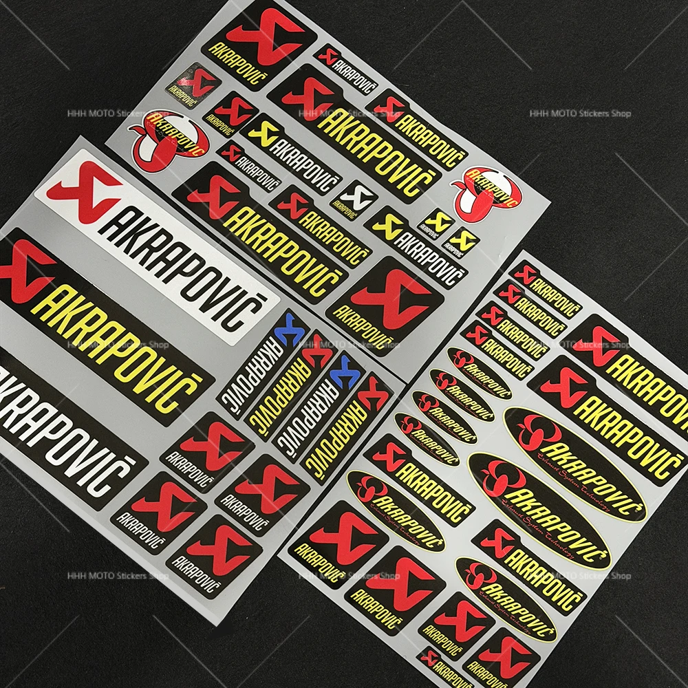 Waterproof Reflective Akrapovic Logo Decals Motorcycle Helmet Exhaust Scratch Cover Racing Sponsor Accessories