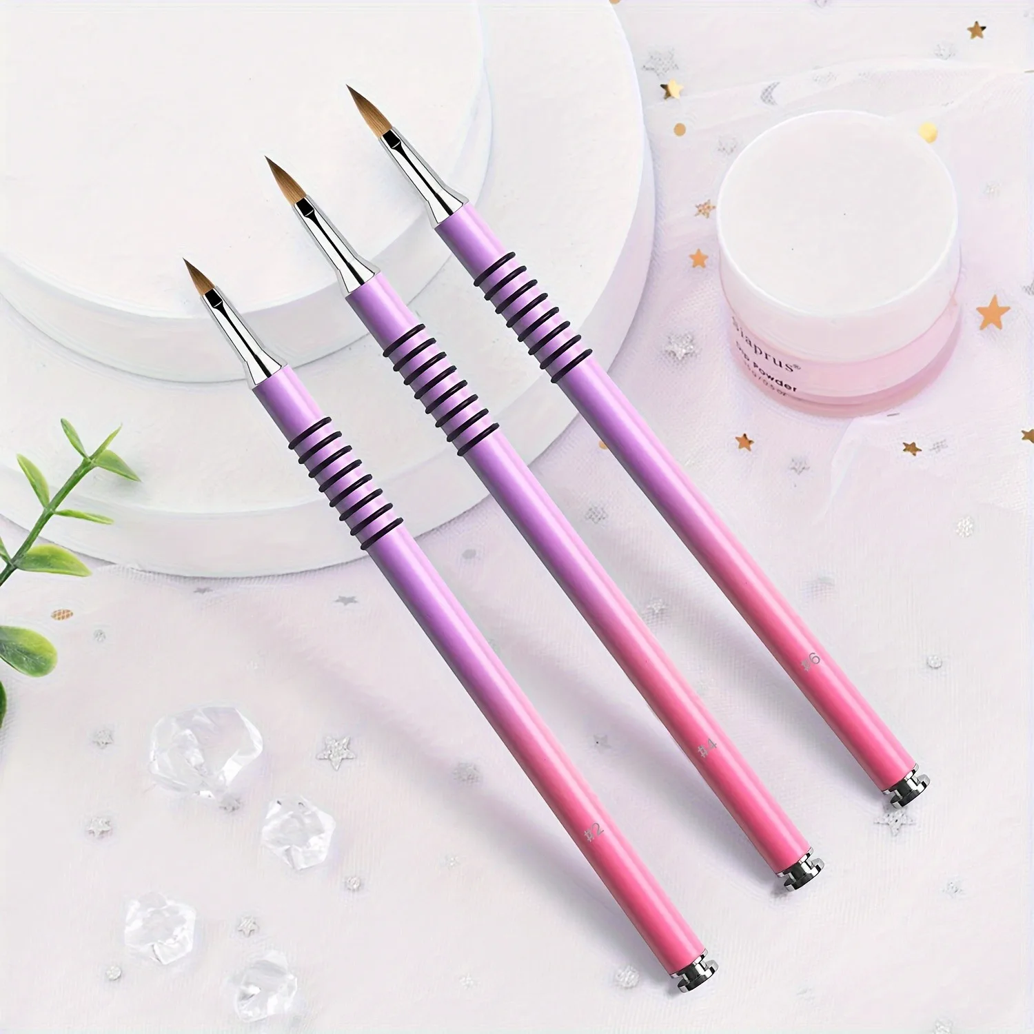 Profession Nail Art Acrylic Extension Builder Petal Flower Painting Drawing Brush Manicure Tools