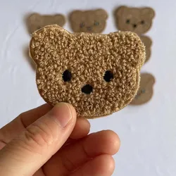 5PCS Cartoon Teddy Bear Chenille Patch Sewing Embroidery Applique Badge Sew On Patches DIY For Clothing Kids,Hats,Backpack