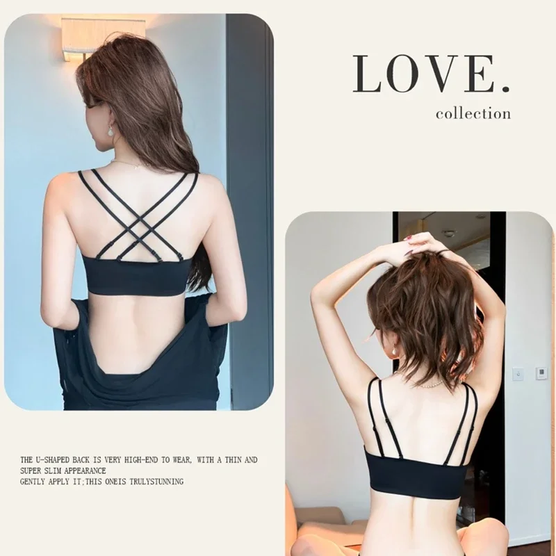Front Buttoned Underwear for Women with Small Breasts, Thin Upper Top Collection of Breasts No Steel Ring Vest Style Women's Bra - Image 5