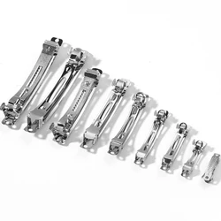 10pcs Snap Barrette Spring Hair Clips Metal Blank Base Setting Hairpins for Jewelry Making DIY Bow Hairpin Accessories Wholesale