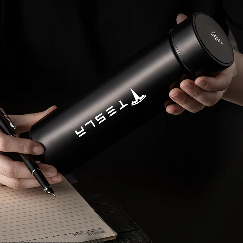 Car Mounted Intelligent Insulated Cup With High-end Touch Display For Tesla Model 3 Model S Model X Model Y Roadster Bonina Coi