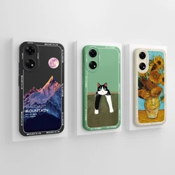 Case For Oppo Reno 8T Creative Phone Back Cover For Oppo Reno8 T 4G 5G High Quality Anti Drop Soft Liquid Silicone Protectors