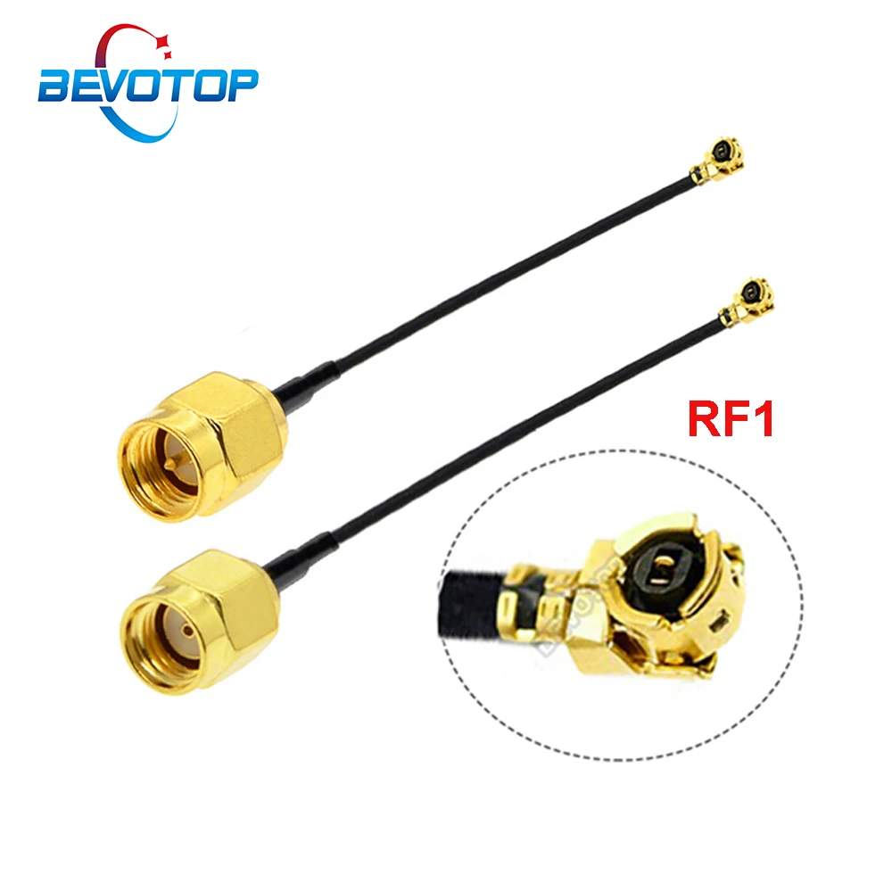 10pcs RP-SMA/SMA Male to uFL/u.FL IPX 1st Generation RF1 Female Jack RF1.13 WIFI Antenna Pigtail Jumper RG1.13 Extension Cable
