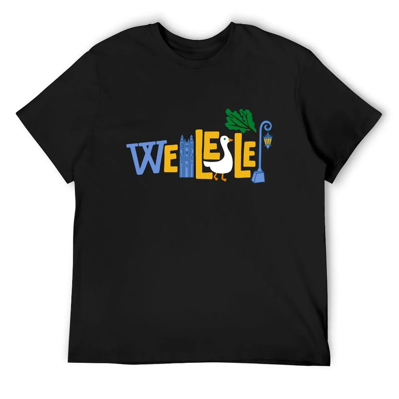 

Wellesley Lamp Post Bell Tower Goose T-Shirt man clothes summer 2025 heavy weight t shirts for men