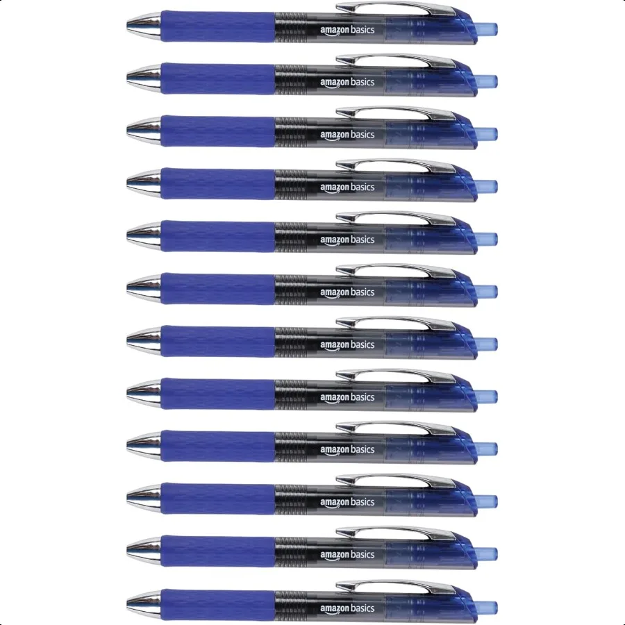 

Gel Pens Fine Point Smooth Writing Pens Retractable Blue 0.7mm 12 Pack