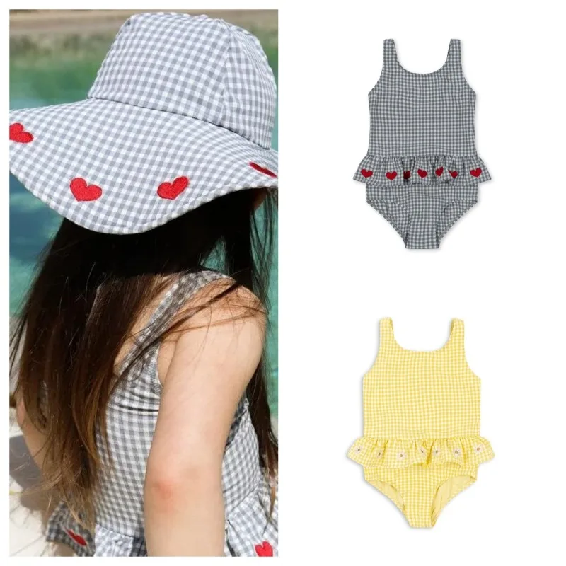 Baby Girls Swimwear Love Two Pieces Sunscreen Swimsuit Girl Swimwears Bikinis Kids Swimming Children\'s Swimsuits Mayo