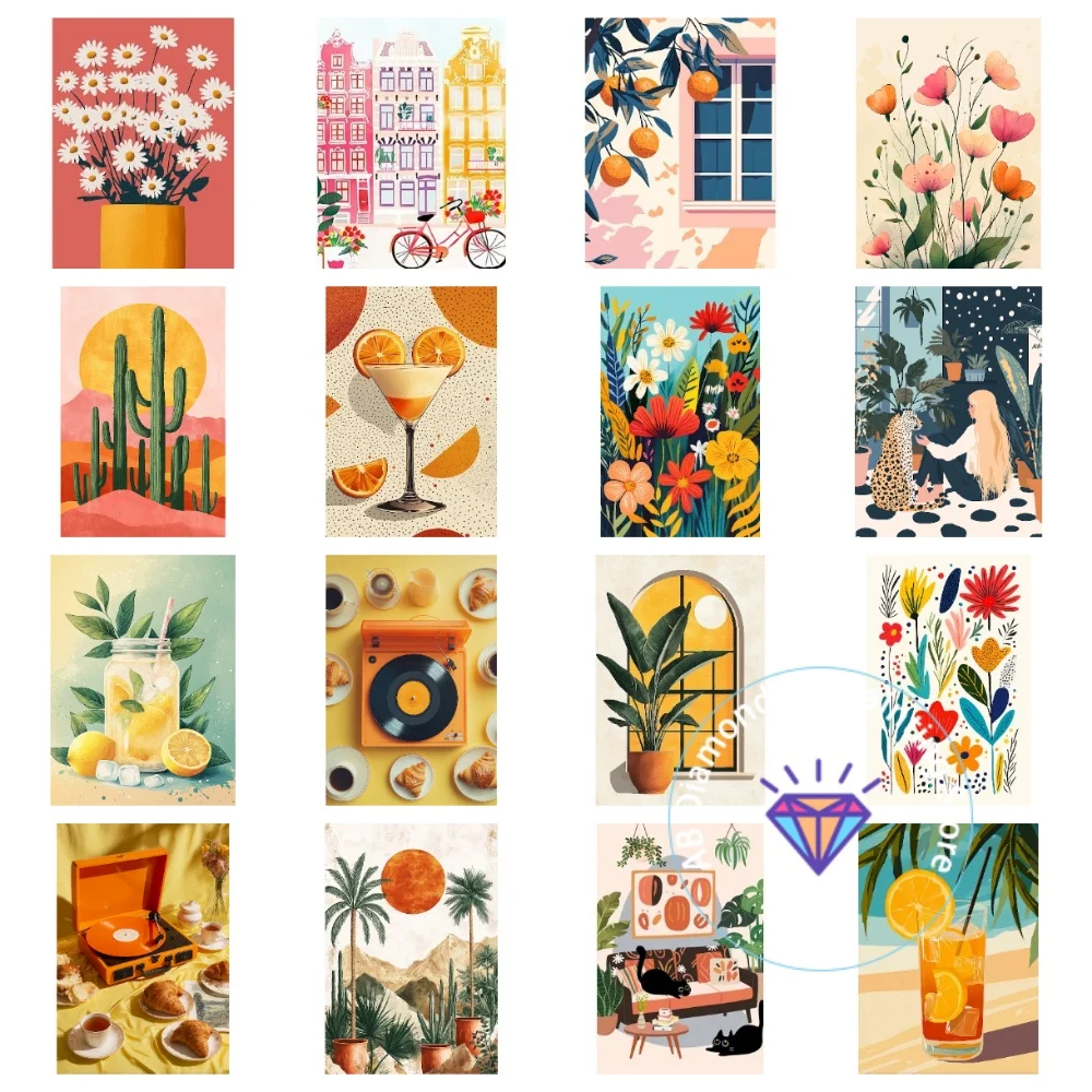 

Holiday Scenery AB Diamond Painting Kit Square Round Diamond 5D DIY Mosaic Handmade Art Adult Exquisite Gift Crafts Home Decor