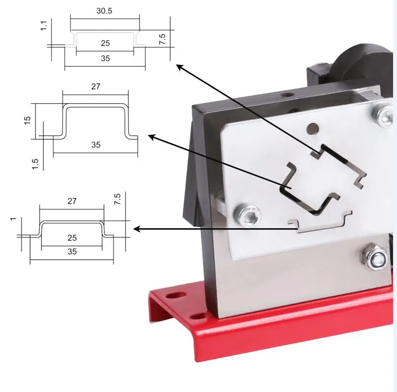 3 Type Din Rail Cutter Trunking Cutter With Ruler DRC-35 Wiring Duct Cutting Tool