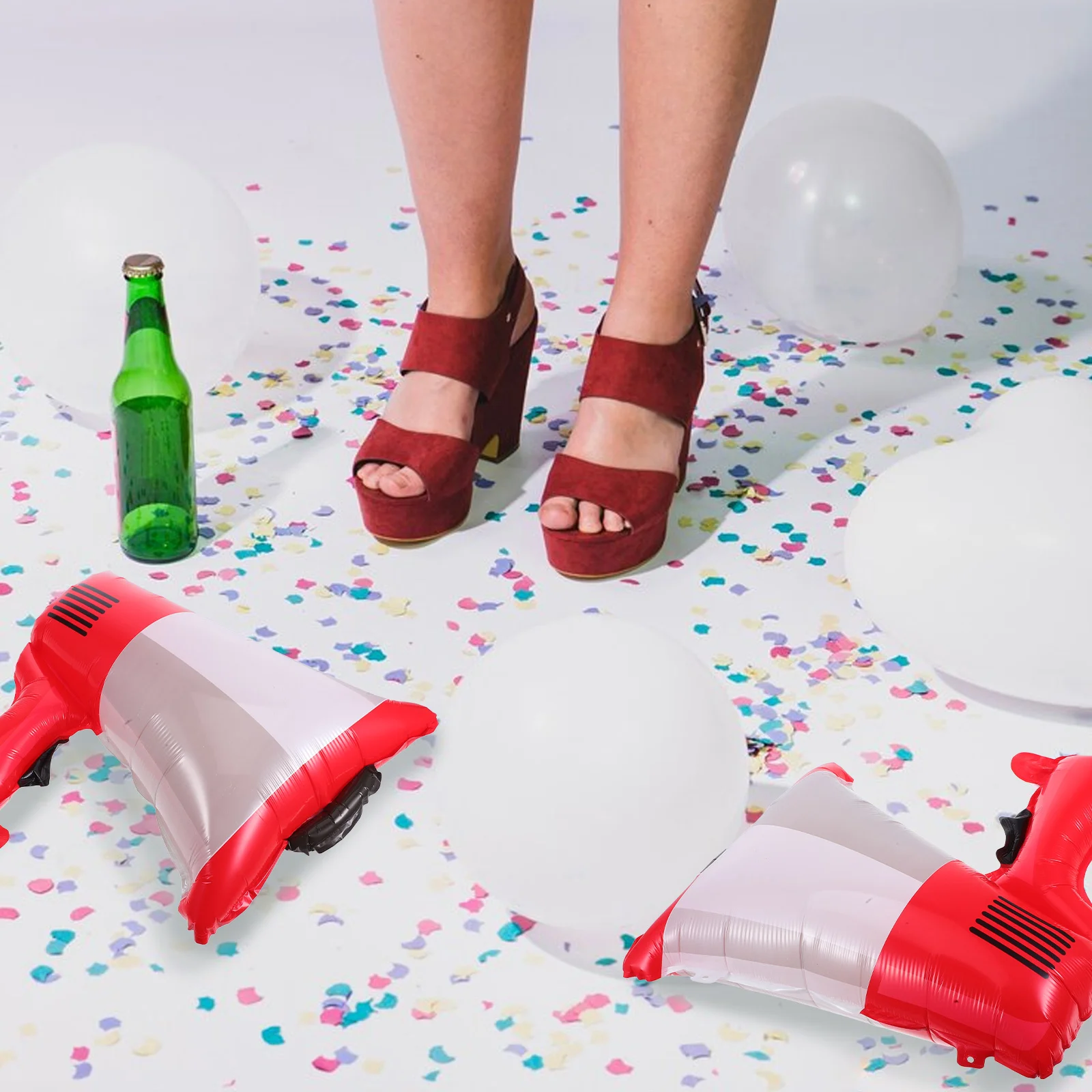 

3Pcs 18-Inch Bullhorn Speaker Balloons Firefighter Theme Party Decorations Foil Balloons for Birthday Shower