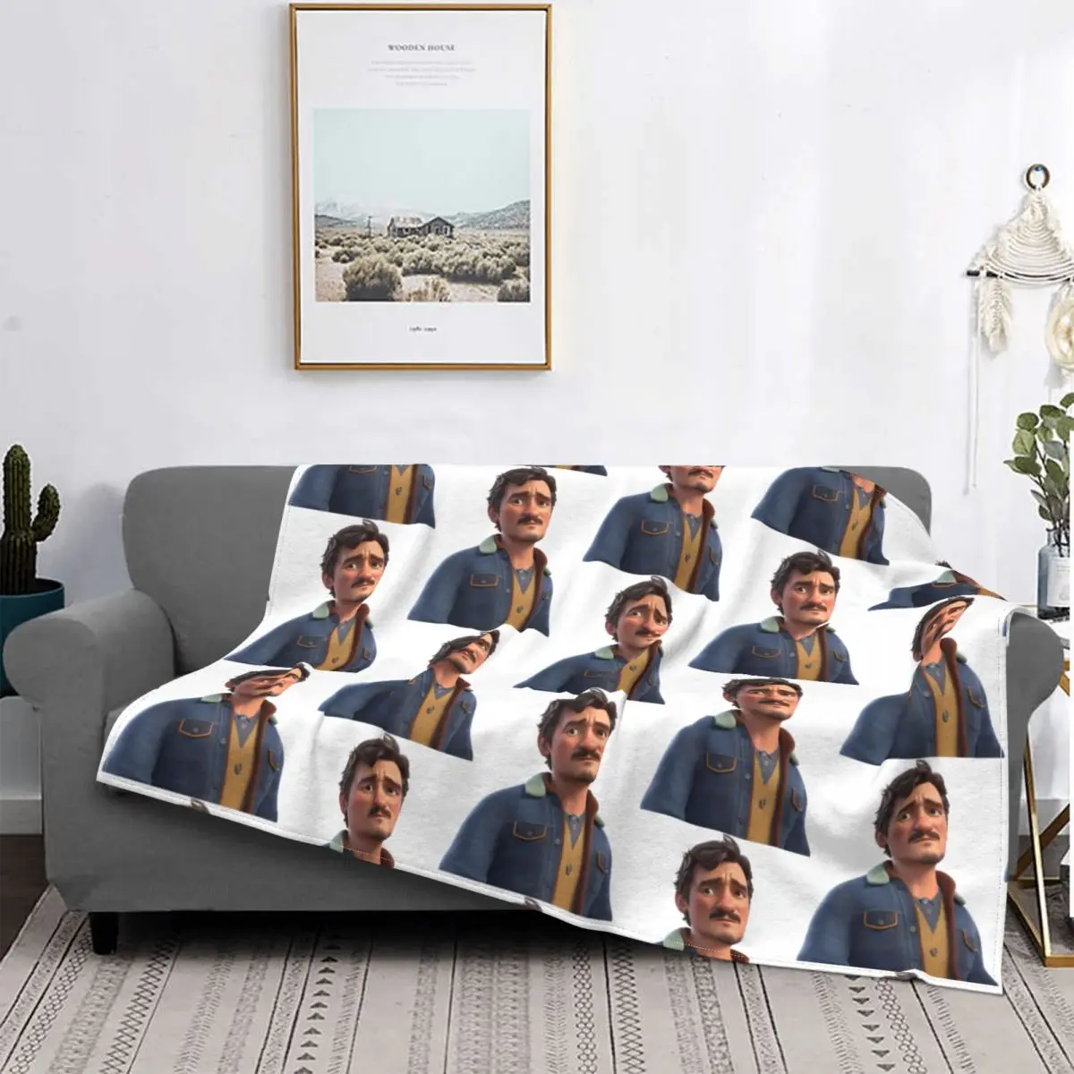 Pedro Pascal As Pixar Blanket Meilleur acteur de groupe Fleece Velvet Summer Throw Blankets For Bedding Plush Thin Quilt