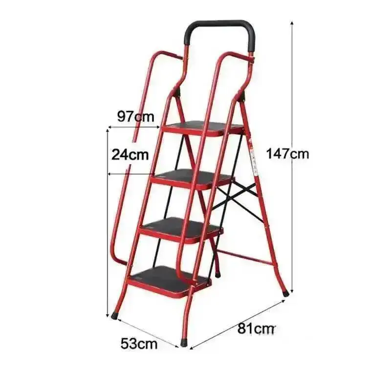 Folding Multi-functional Step Stool Ladders Portable Home Armrest Ladder Thickened Indoor Herringbone Ladder Telescopic Stairs Y