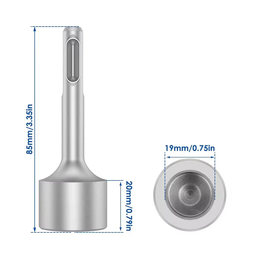 For SDS-plus Rotary Hammers Rotary Hammer Bit Ground Rod Driver For Grounding Rods 85 X 35mm 3.35 X 1.38 In 19mm Inner Diameter