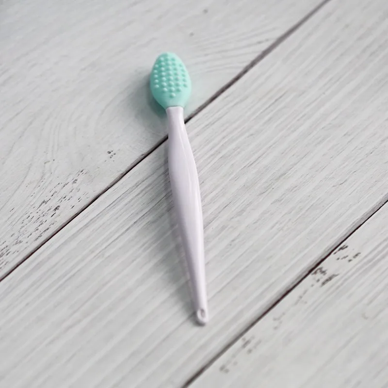 1 pz spazzola per naso in silicone pulizia e rimozione di punti neri massaggio a doppia faccia spazzolatura spazzola per naso strumento di pulizia di bellezza