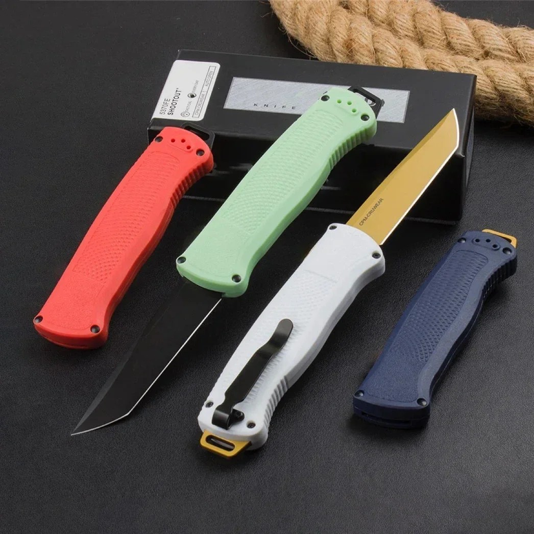 AU TO Knife CPM-CruWear Tanto Blade CF-Elite Handle Survival Folding Pocket Knife Camping EDC Tools BM 5370 BK Limited