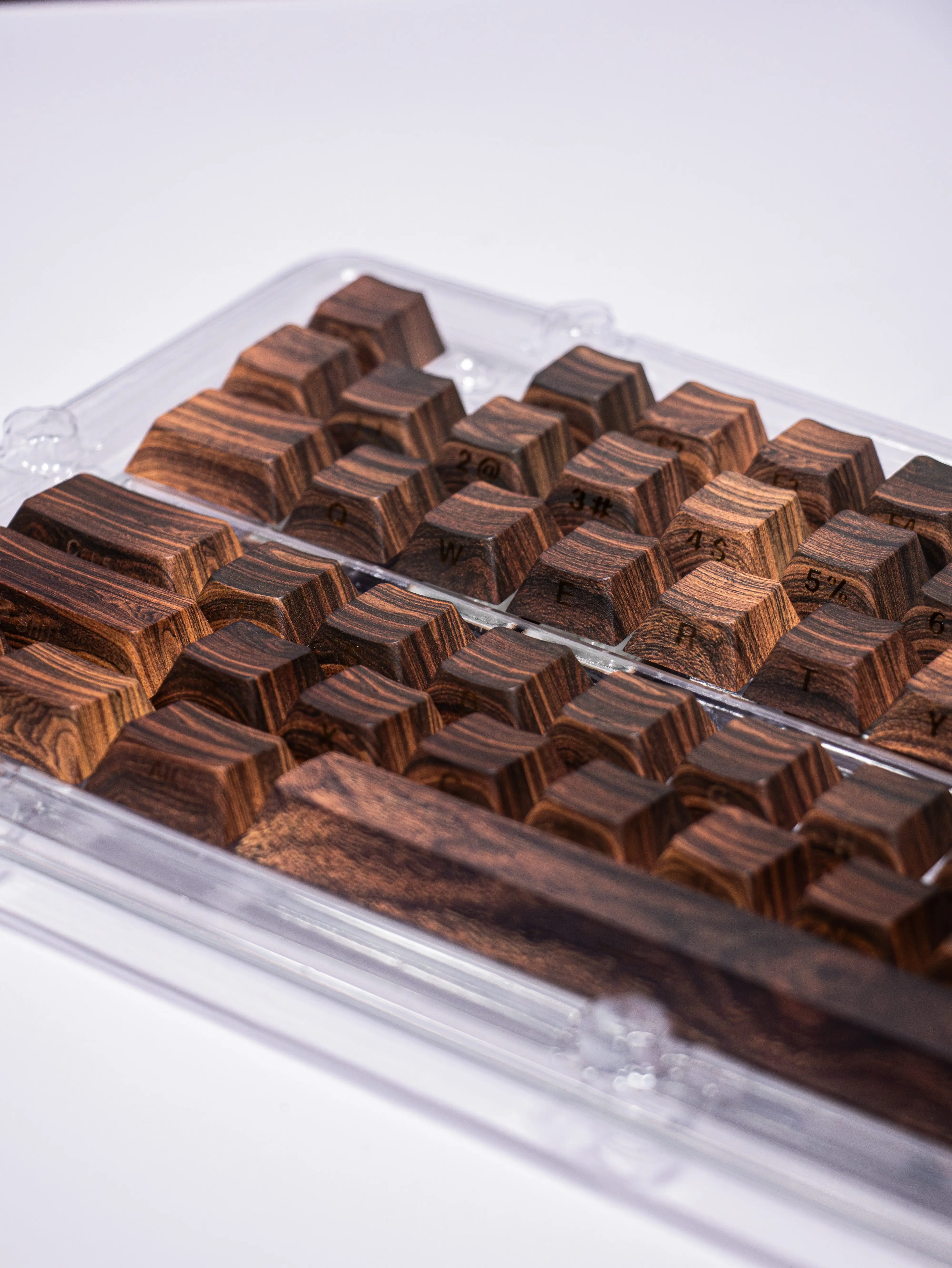 Ajazz 136 key side carved wood grain heat sublimation small complete set of keycaps DIY compatible with most mechanical keyboard