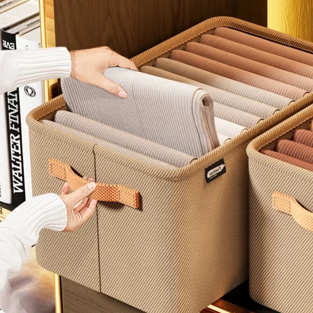 Organizador de ropa plegable, armario, ropa, pantalones, organizador de almacenamiento, cajón, almacenamiento de juguetes, 1/3 Uds.